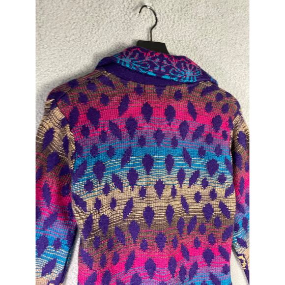 Pampara Multicolor Knit Button Jacket Tunic Small NWT Boho Artsy Lagencore - Picture 11 of 11
